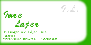 imre lajer business card